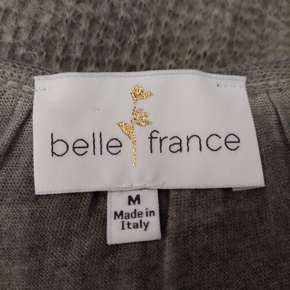 Belle France long sleeve  layered mohair sweater dress/M/light olive green - Picture 11 of 12